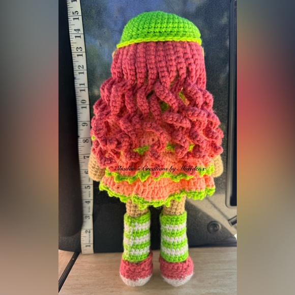 green and pink crochet dress Margarita Pink Crochet Cutout Mini Dress main image 0